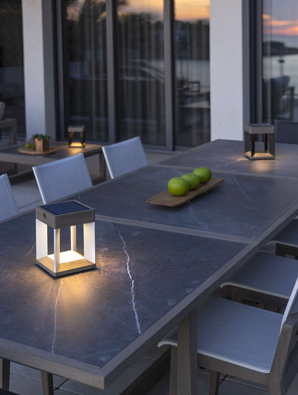 Les Jardins Skaal Structure Table extensible 210/320x106cm Plateaux céramique en sus