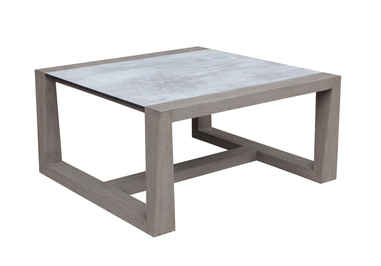 Les Jardins Skaal Table basse 80x76cm Duratek - HPL Béton ciré