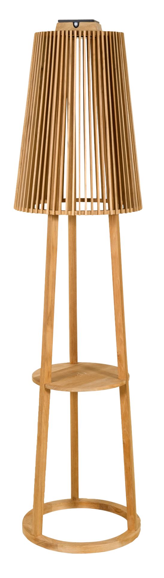 Les Jardins Tecka Lampadaire solaire Teck naturel