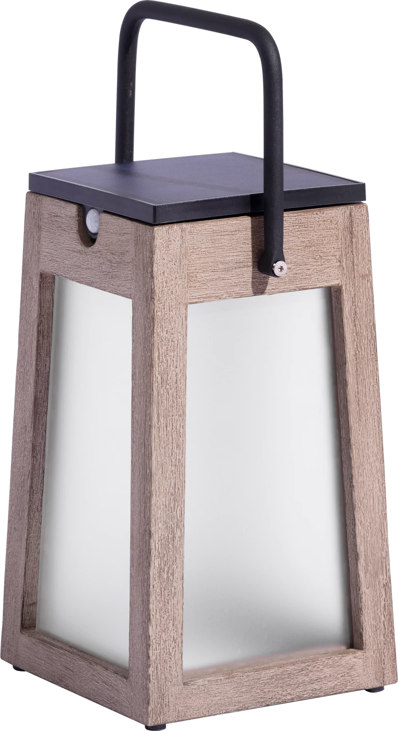 Les Jardins Tecka Lanterne solaire 300 Teck Duratek et verre dépoli