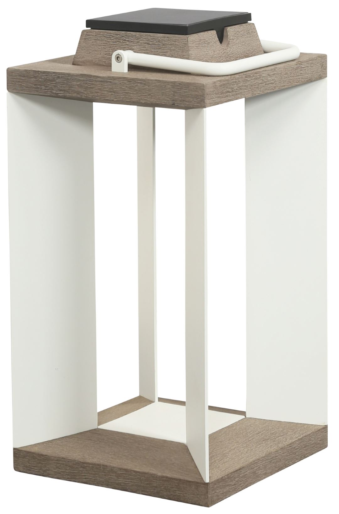 Les Jardins Teckalu Lanterne moyen modèle Teck Duratek / Blanc