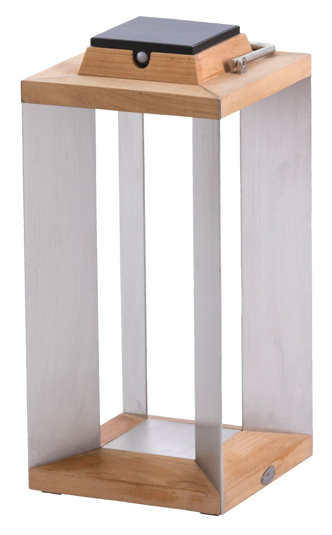 Les Jardins Teckinox Lanterne moyen modèle Teck naturel et Inox