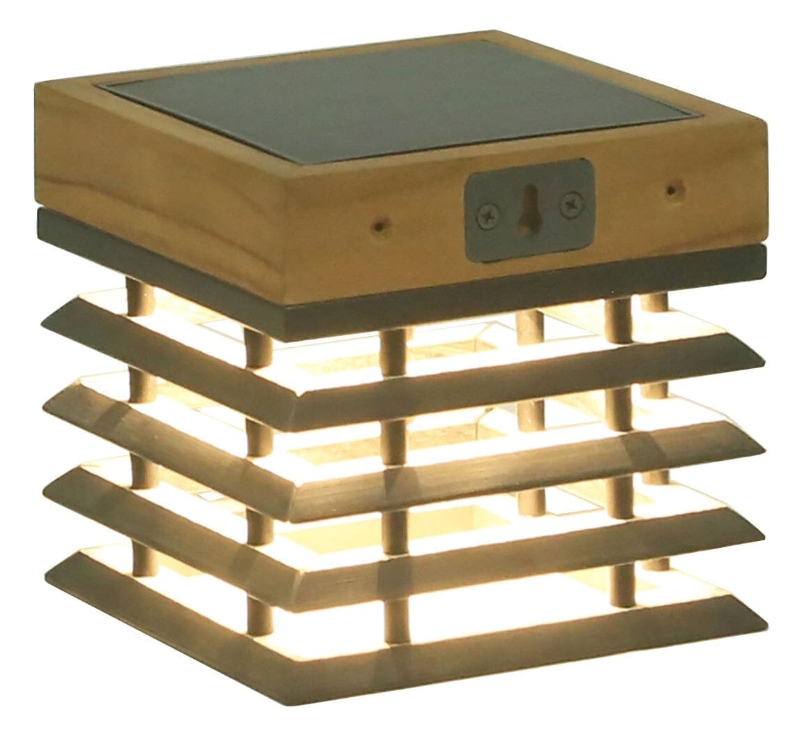 Les Jardins Tekura Applique murale Teck naturel et HPL Ardoise