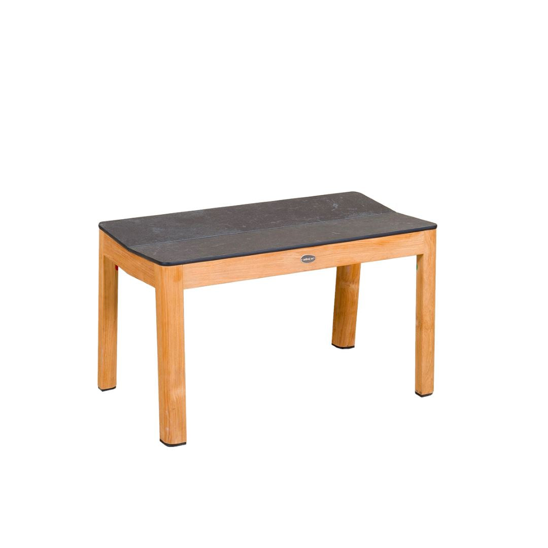 Les Jardins Tekura Banc de table 80x45cm Teck - HPL Ardoise