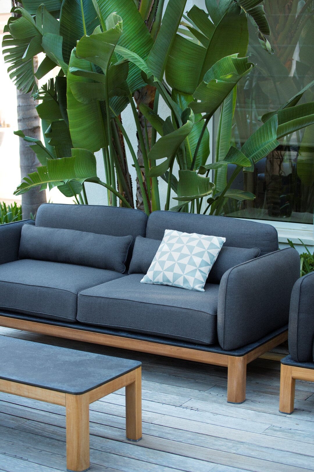 Les Jardins Tekura Canapé 200cm, coussins en sus