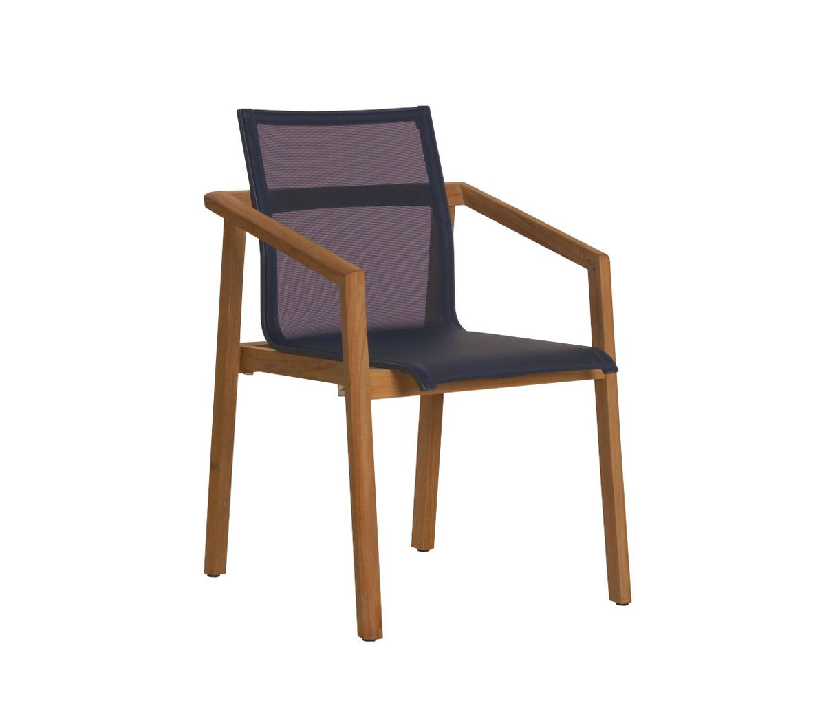 Les Jardins Tekura Fauteuil empilable Teck - Ardoise