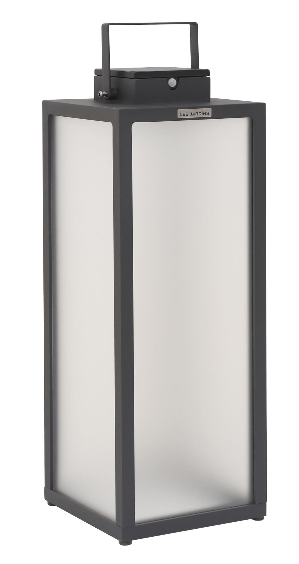 Les Jardins Tradition Lanterne alu grand modèle Anthracite et verre dépoli