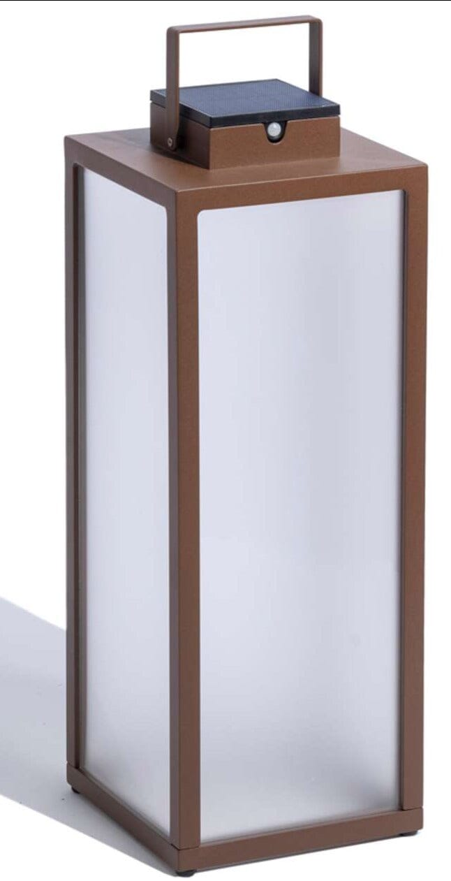 Les Jardins Tradition Lanterne alu grand modèle Corten et verre dépoli