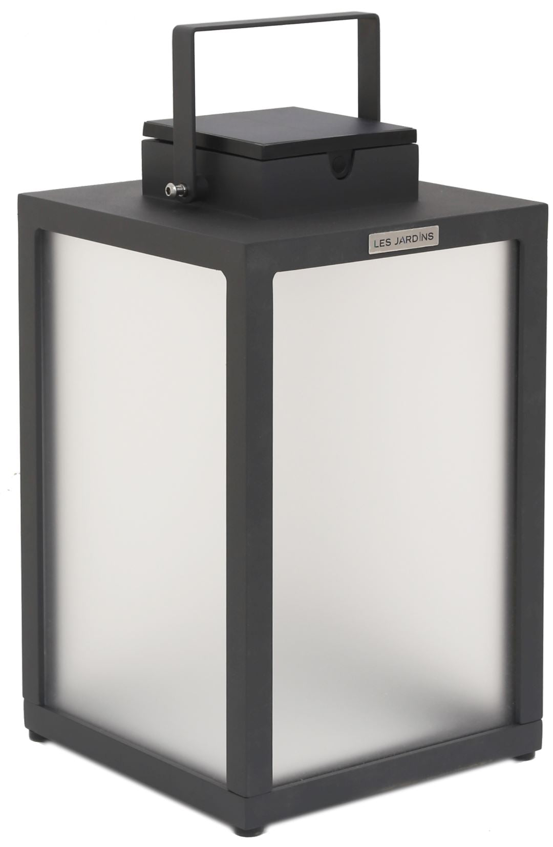 Les Jardins Tradition Lanterne alu petit modèle Anthracite et verre dépoli