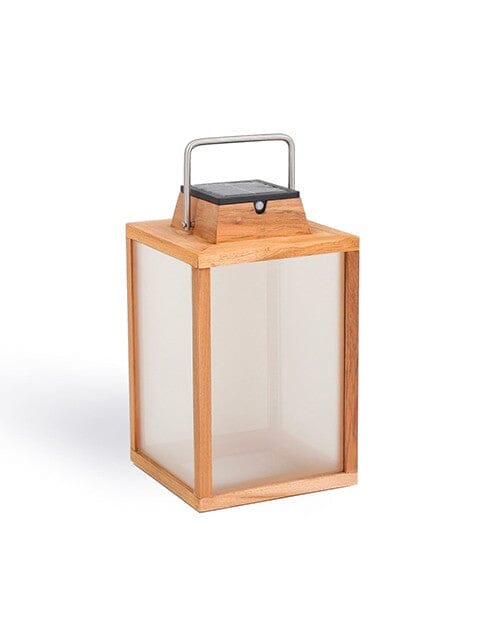 Les Jardins Tradition Lanterne teck petit modèle Teck naturel et verre dépoli
