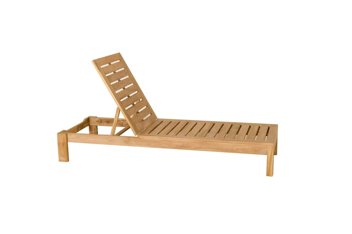 Les Jardins Valteck Bain de soleil avec lattes en teck