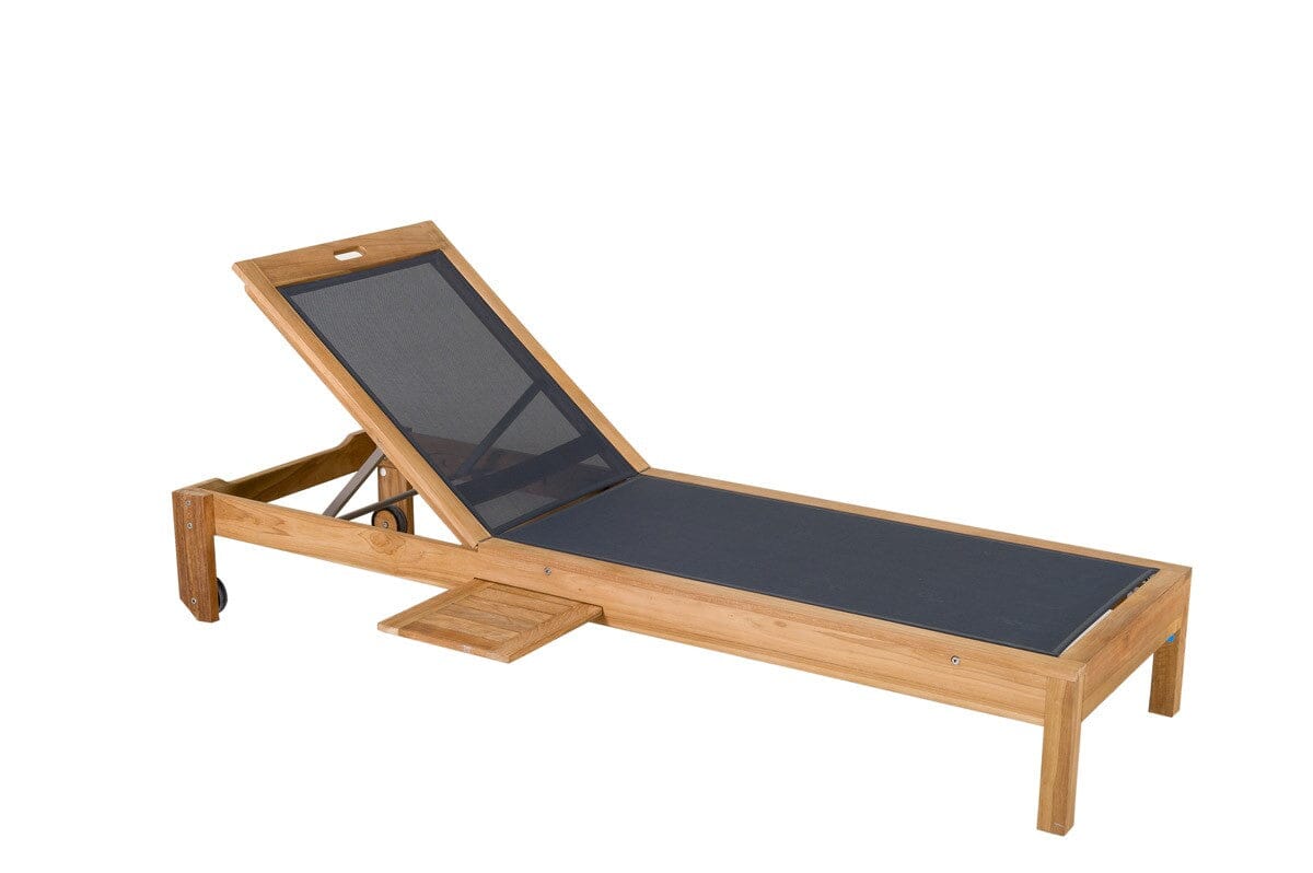 Les Jardins Valteck Bain de soleil avec toile Toile Ardoise