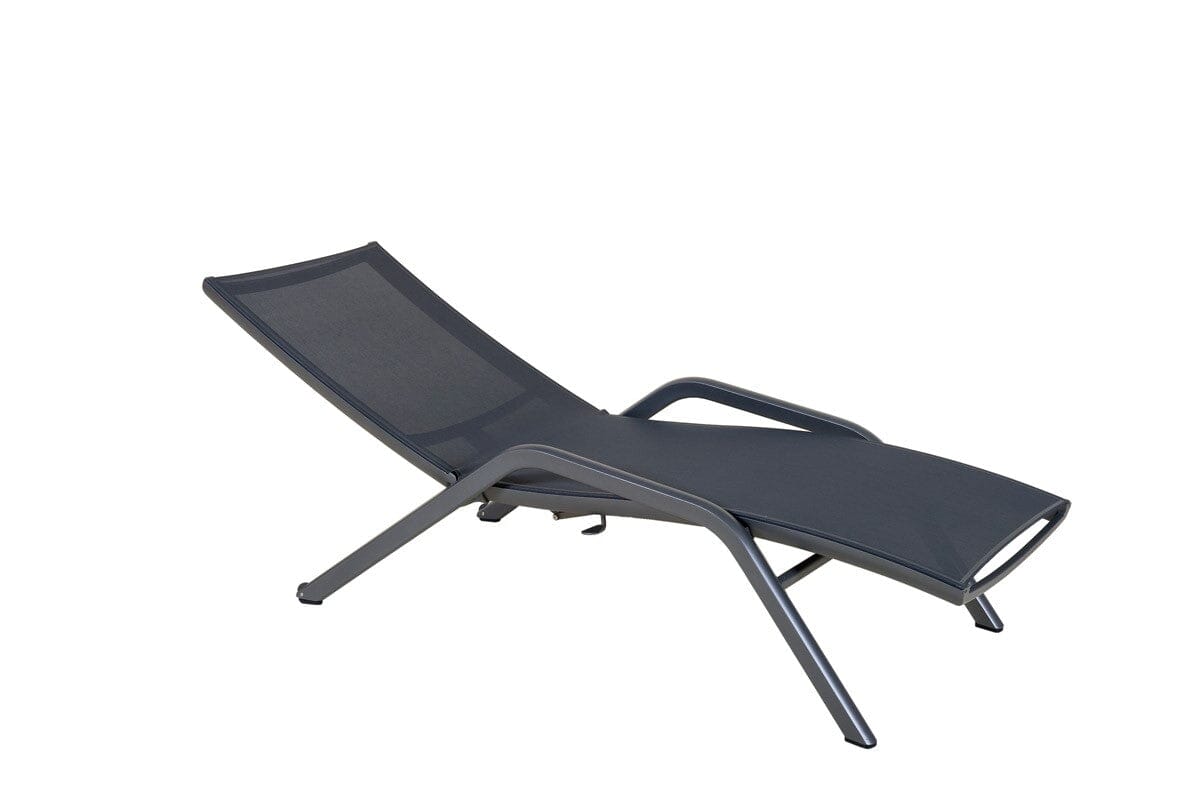 Les Jardins Yolo Bain de soleil Structure Gris espace-Toile Ardoise