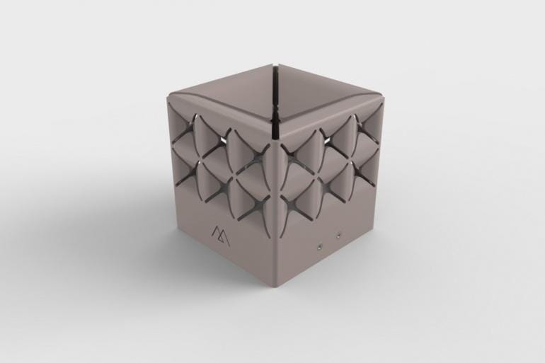 Maiori La Lampe Popup lampe solaire sans fil hybride bluetooth Taupe Clair