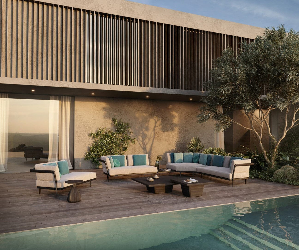 Manutti Cobi Coffee Table 113x113cm Hauteur: 30cm