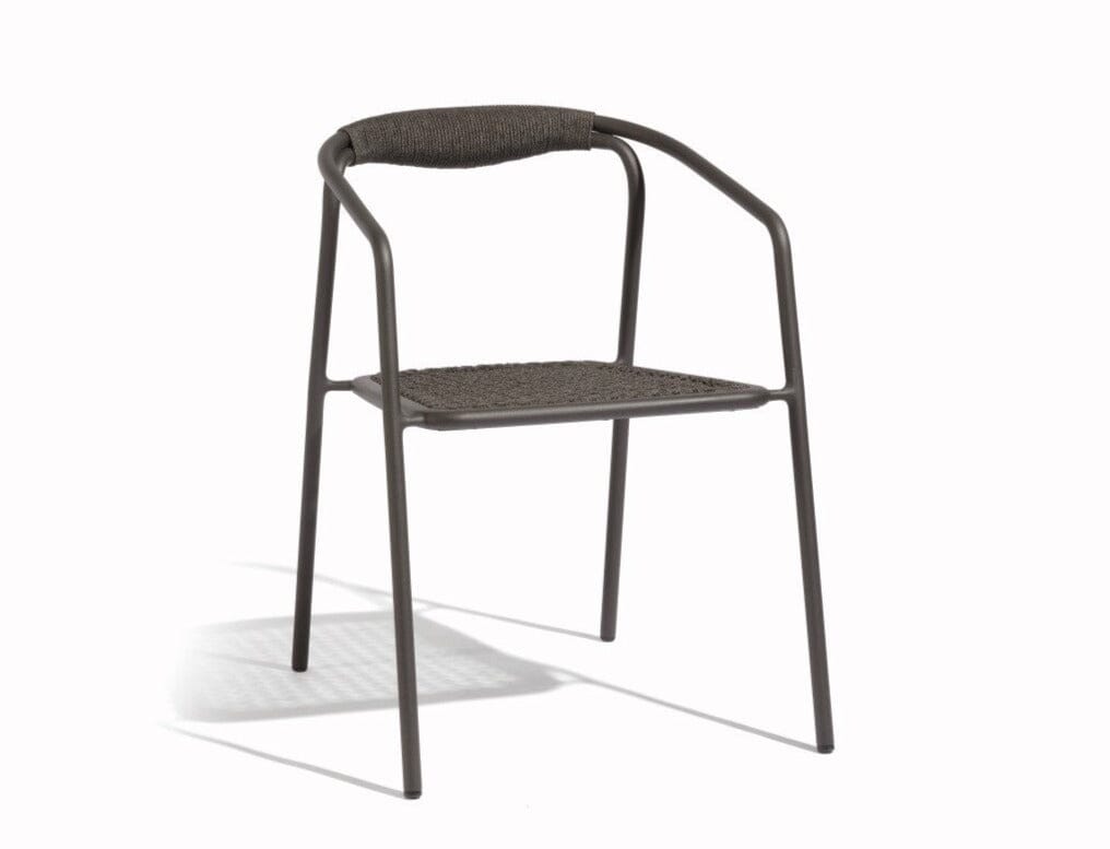 Manutti Duo Fauteuil repas, coussins en sus Lava AF10 - Rope Anthracite 4.5mm (1R03)