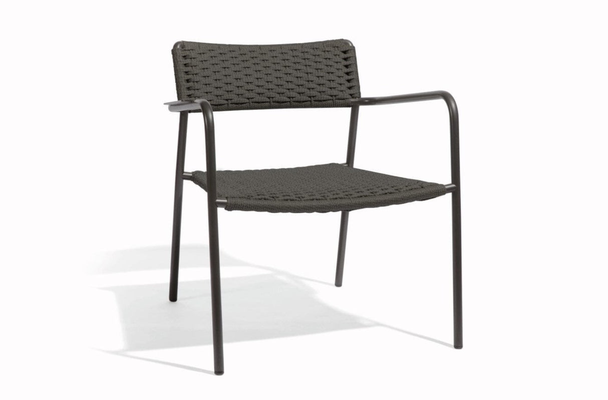 Manutti Echo Fauteuil club 1-Seater Lava AF10 - Rope Anthracite 11mm (2R03)