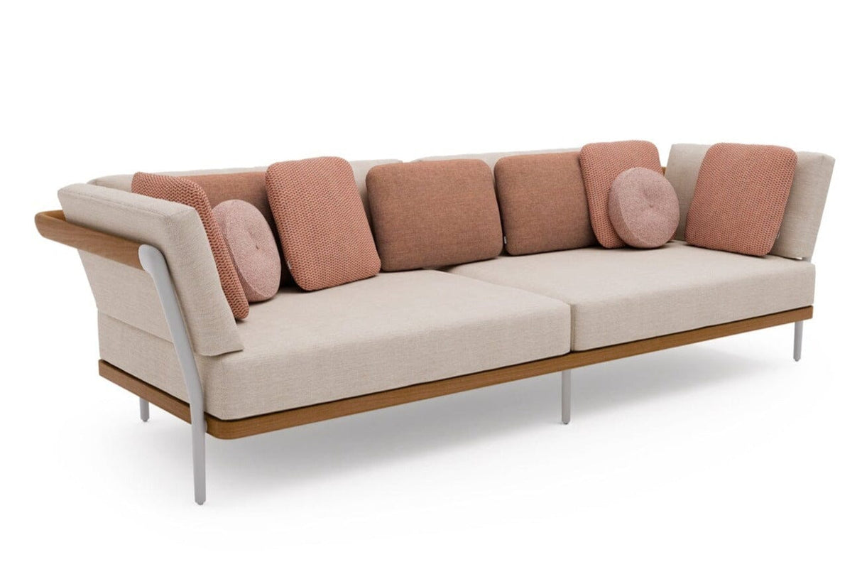 Manutti Flex Canapé 3-Seater, coussins en sus Flint AF13 - Teak natural (HFTK)