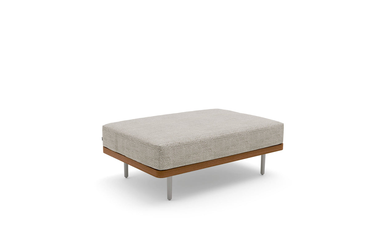 Manutti Flex Large Footstool Repose-pieds, coussins en sus Flint AF13 - Teak natural (HFTK)