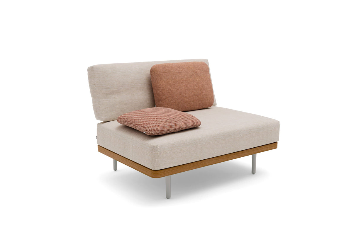 Manutti Flex Large Middle Seat, coussins en sus Flint AF13 - Teak natural (HFTK)