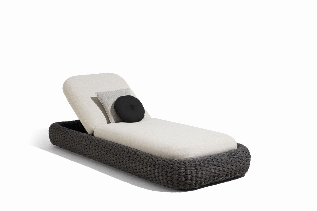 Manutti Kobo Lounger, coussins en sus Rope Anthracite 45mm (4R03)