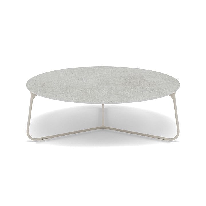 Manutti Mood Coffee table - Table basse ronde Ø 100cm h:33cm Plateau Céramique ou HPL Flint SF13 Ceramic Concrete 12mm 5K68