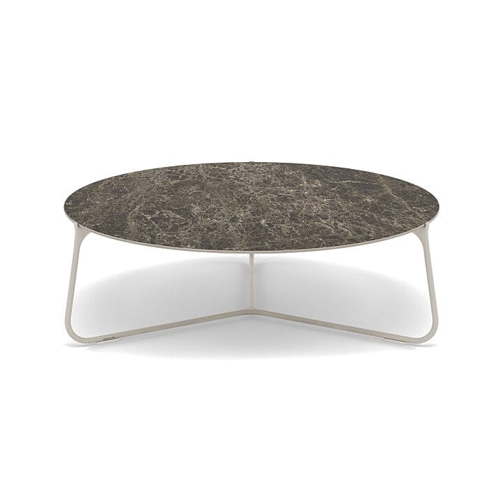 Manutti Mood Coffee table - Table basse ronde Ø 100cm h:33cm Plateau Céramique ou HPL Flint SF13 Ceramic Emperador 12mm 5K69