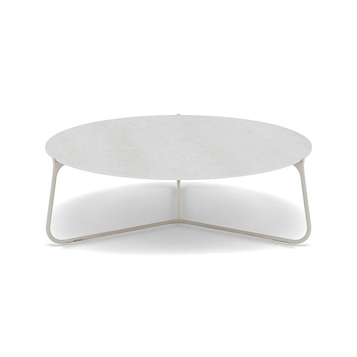 Manutti Mood Coffee table - Table basse ronde Ø 100cm h:33cm Plateau Céramique ou HPL Flint SF13 Ceramic Perla 12mm 5K66