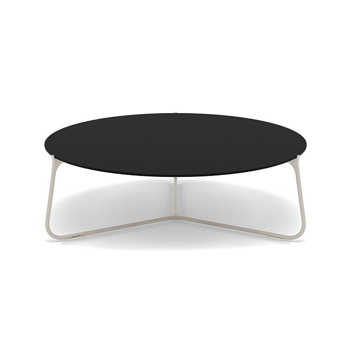 Manutti Mood Coffee table - Table basse ronde Ø 100cm h:33cm Plateau Céramique ou HPL Flint SF13 Trespa Black 2T92