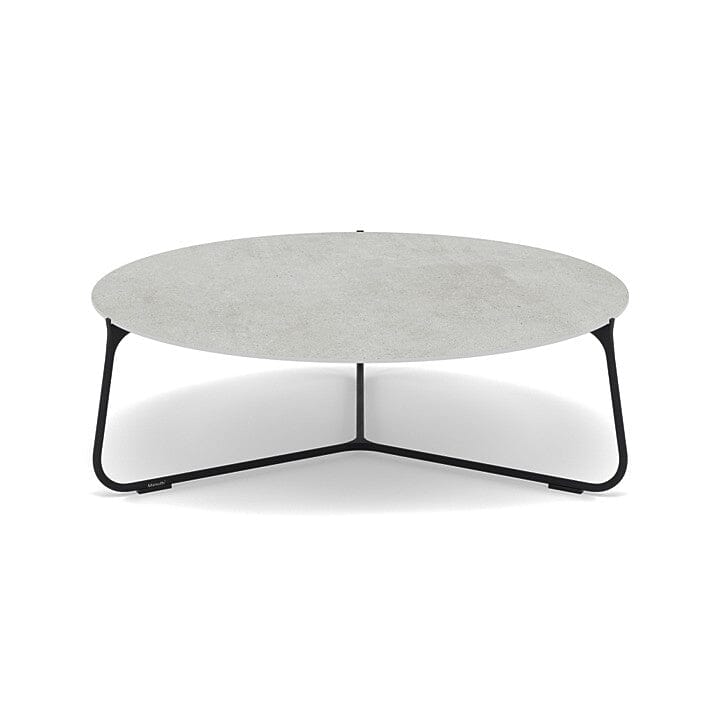 Manutti Mood Coffee table - Table basse ronde Ø 100cm h:33cm Plateau Céramique ou HPL Lava SF10 Ceramic Concrete 12mm 5K68