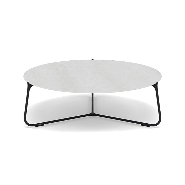 Manutti Mood Coffee table - Table basse ronde Ø 100cm h:33cm Plateau Céramique ou HPL Lava SF10 Ceramic Perla 12mm 5K66