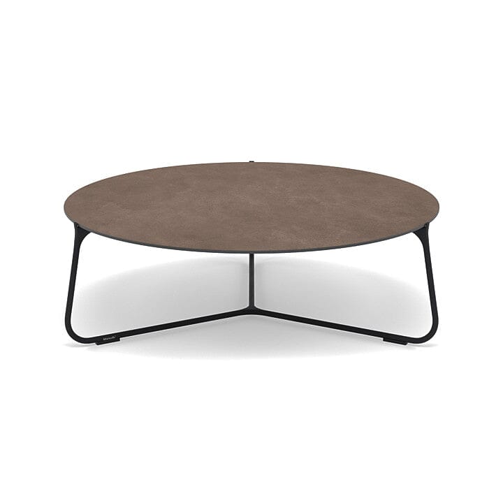 Manutti Mood Coffee table - Table basse ronde Ø 100cm h:33cm Plateau Céramique ou HPL Lava SF10 Ceramic Quartz 6mm 6K64