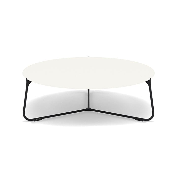 Manutti Mood Coffee table - Table basse ronde Ø 100cm h:33cm Plateau Céramique ou HPL Lava SF10 Ceramic White 6mm 6K60