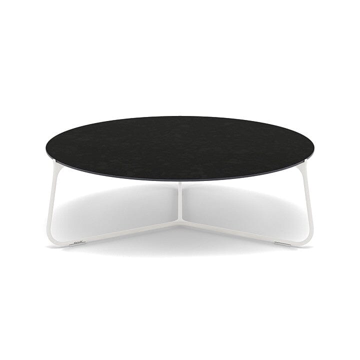 Manutti Mood Coffee table - Table basse ronde Ø 100cm h:33cm Plateau Céramique ou HPL White SF08 Ceramic Basalt Black 12mm 5K67