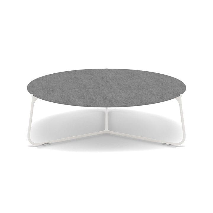 Manutti Mood Coffee table - Table basse ronde Ø 100cm h:33cm Plateau Céramique ou HPL White SF08 Ceramic Basalt Grey 6mm 6K70