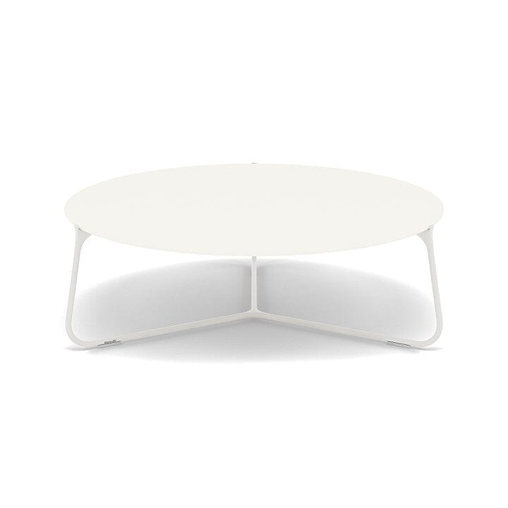 Manutti Mood Coffee table - Table basse ronde Ø 100cm h:33cm Plateau Céramique ou HPL White SF08 Ceramic White 6mm 6K60