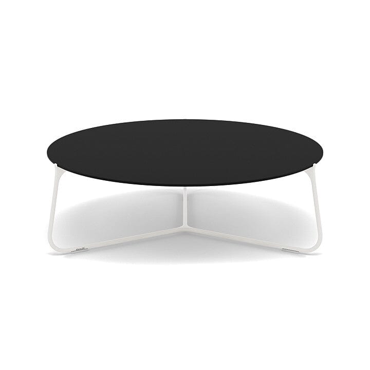 Manutti Mood Coffee table - Table basse ronde Ø 100cm h:33cm Plateau Céramique ou HPL White SF08 Trespa Black 2T92