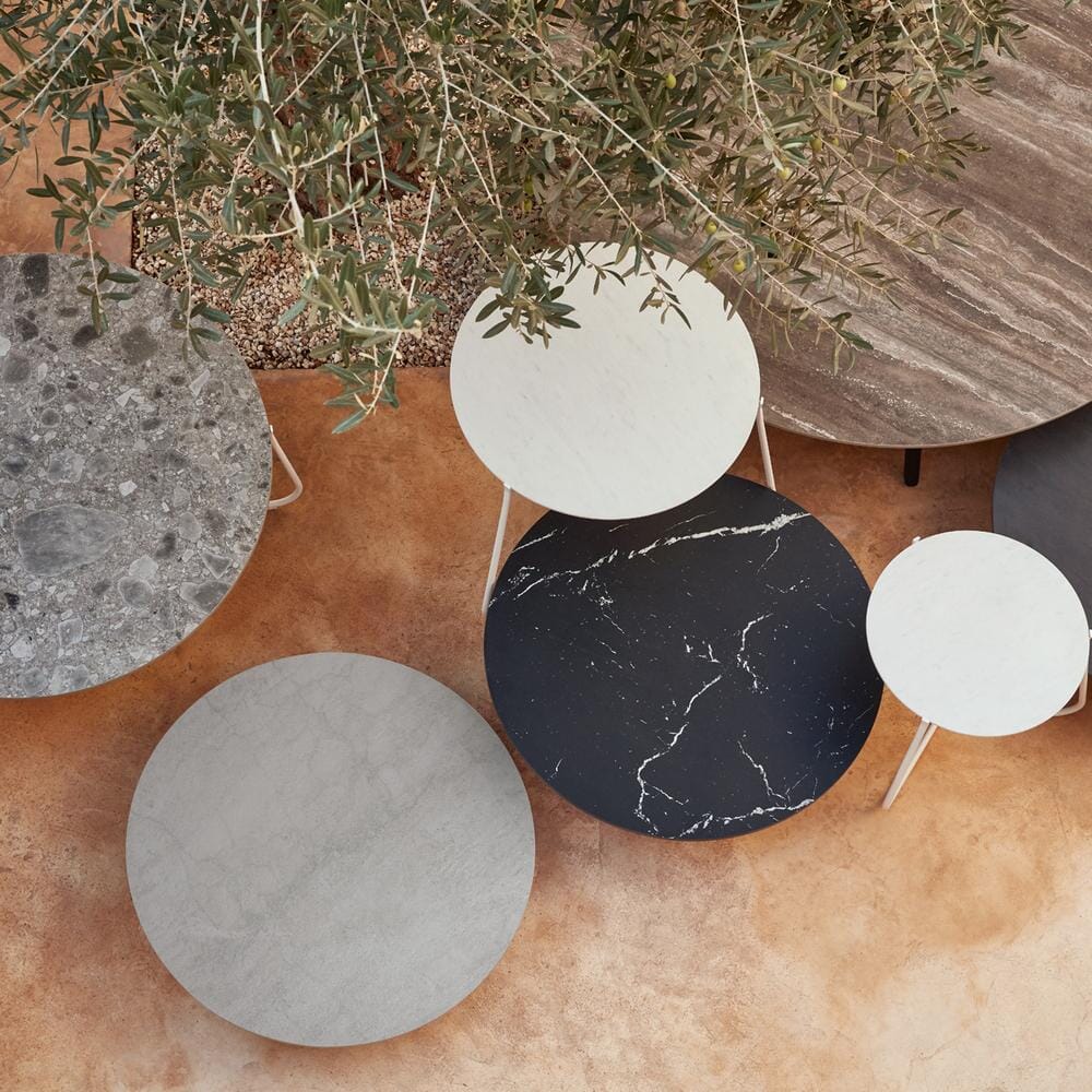 Manutti Mood Coffee table - Table basse ronde Ø 42cm h:45cm Plateau Céramique ou HPL