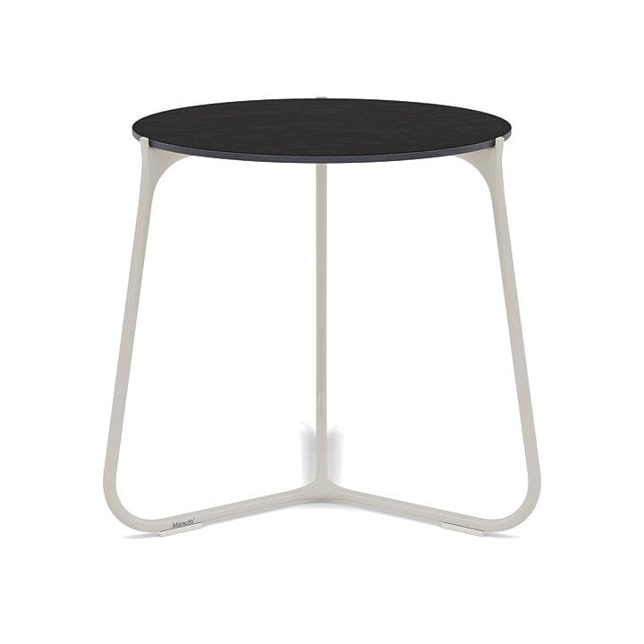 Manutti Mood Coffee table - Table basse ronde Ø 42cm h:45cm Plateau Céramique ou HPL Flint SF13 Ceramic Basalt Black 12mm 5K67