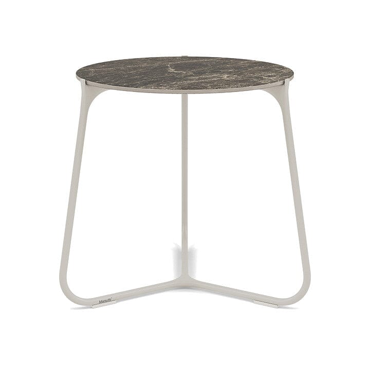 Manutti Mood Coffee table - Table basse ronde Ø 42cm h:45cm Plateau Céramique ou HPL Flint SF13 Ceramic Emperador 12mm 5K69
