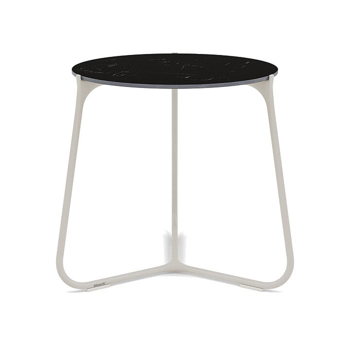 Manutti Mood Coffee table - Table basse ronde Ø 42cm h:45cm Plateau Céramique ou HPL Flint SF13 Ceramic Marble Black 12mm 5K59