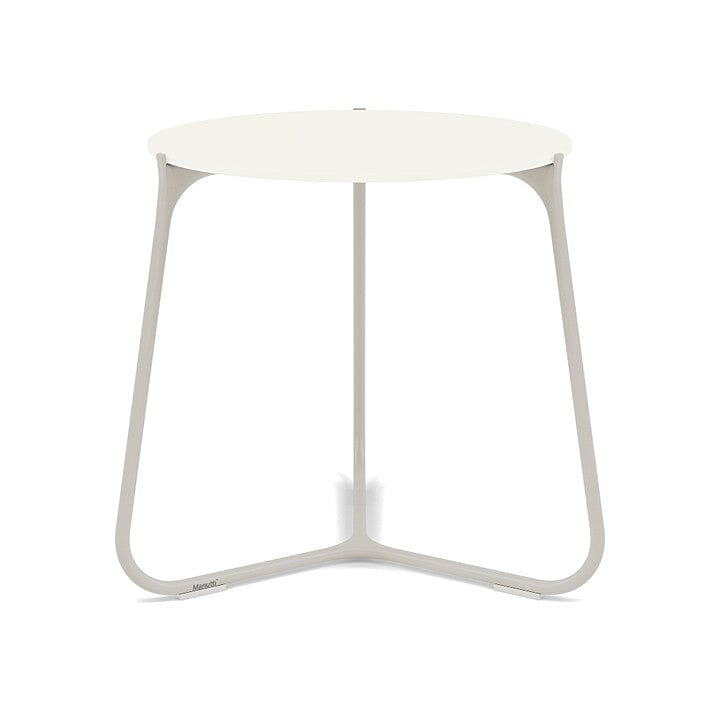 Manutti Mood Coffee table - Table basse ronde Ø 42cm h:45cm Plateau Céramique ou HPL Flint SF13 Ceramic White 6mm 6K60