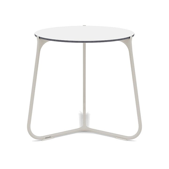 Manutti Mood Coffee table - Table basse ronde Ø 42cm h:45cm Plateau Céramique ou HPL Flint SF13 Trespa White 2T90