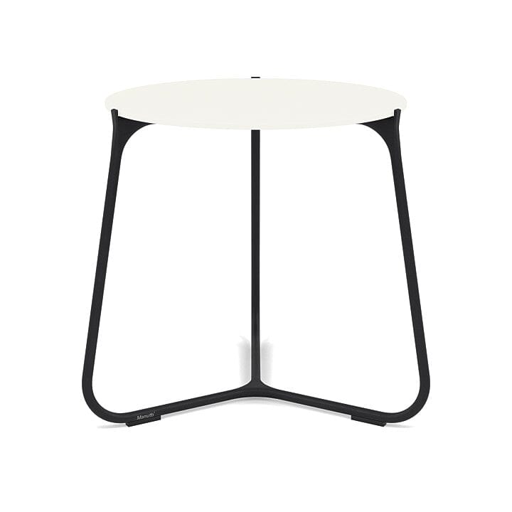 Manutti Mood Coffee table - Table basse ronde Ø 42cm h:45cm Plateau Céramique ou HPL Lava SF10 Ceramic White 6mm 6K60