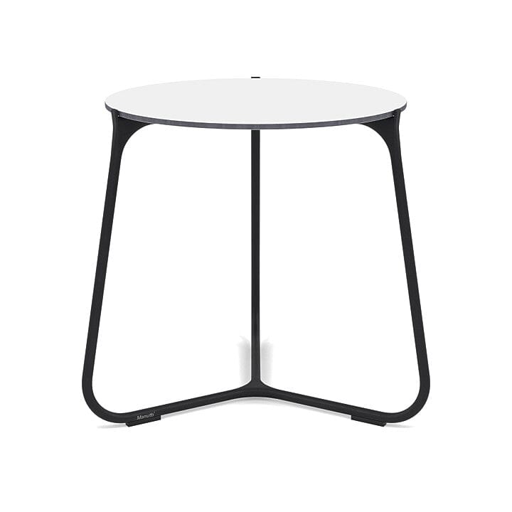 Manutti Mood Coffee table - Table basse ronde Ø 42cm h:45cm Plateau Céramique ou HPL Lava SF10 Trespa White 2T90