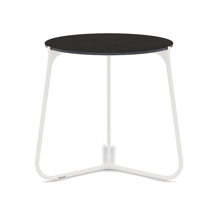 Manutti Mood Coffee table - Table basse ronde Ø 42cm h:45cm Plateau Céramique ou HPL White SF08 Ceramic Basalt Black 12mm 5K67