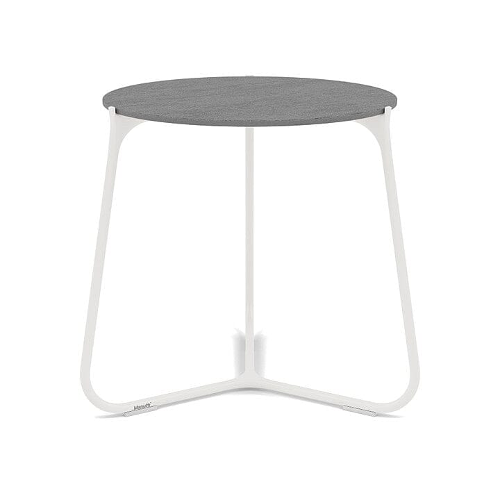 Manutti Mood Coffee table - Table basse ronde Ø 42cm h:45cm Plateau Céramique ou HPL White SF08 Ceramic Basalt Grey 6mm 6K70