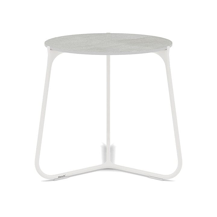 Manutti Mood Coffee table - Table basse ronde Ø 42cm h:45cm Plateau Céramique ou HPL White SF08 Ceramic Concrete 12mm 5K68