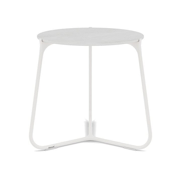 Manutti Mood Coffee table - Table basse ronde Ø 42cm h:45cm Plateau Céramique ou HPL White SF08 Ceramic Perla 12mm 5K66