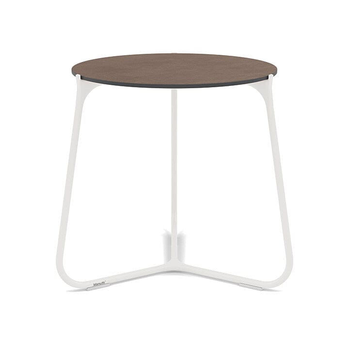 Manutti Mood Coffee table - Table basse ronde Ø 42cm h:45cm Plateau Céramique ou HPL White SF08 Ceramic Quartz 6mm 6K64